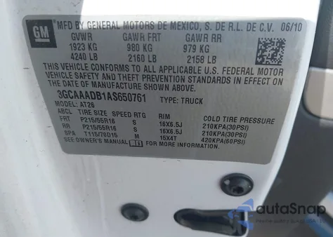 2010 Chevrolet Hhr Panel Ls z USA, uszkodzony, nr VIN 3GCAAADB1AS650761